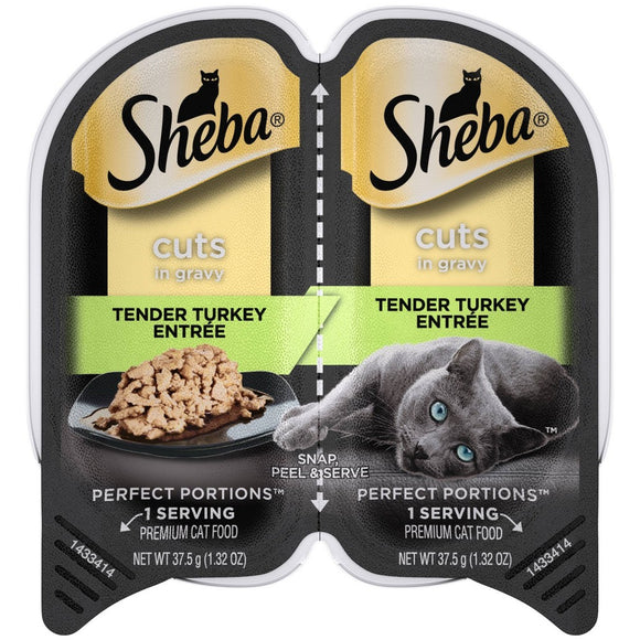 SHEBA Wet Cat Food Cuts in Gravy Tender Turkey Entree