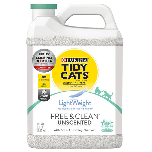 Tidy Cats Free & Clean Unscented Lightweight Cat Litter - 8.5lb