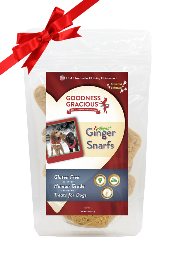 Goodness Gracious Holiday Ginger Snarfs Dog Cookie 5oz