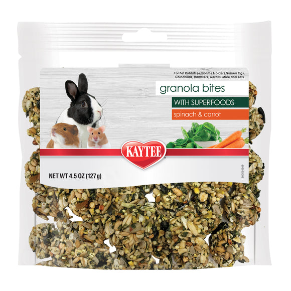 Kaytee Granola Bites with Superfoods Spinach and Carrot 4.5 oz
