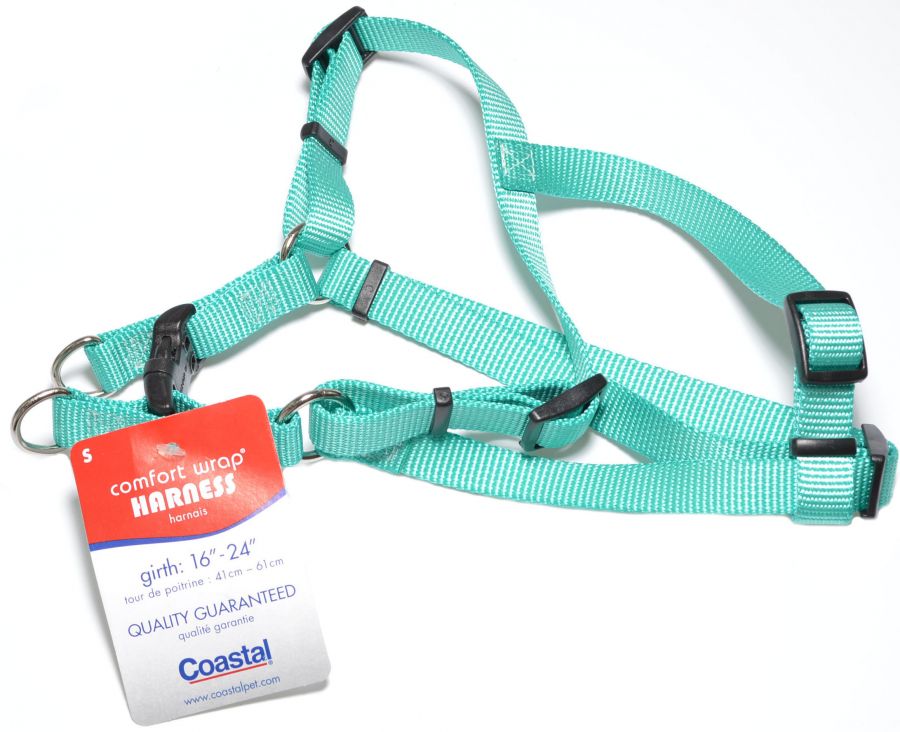Coastal Pet 6445 TEL26 16 - 26 x 0.625 in. Teal Nylon Comfort Wrap Dog Harness