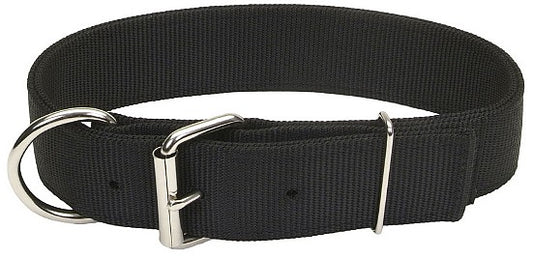Coastal Pet Macho Dog Double-Ply Nylon Collar With Roller Buckle 1.75  Wide Black