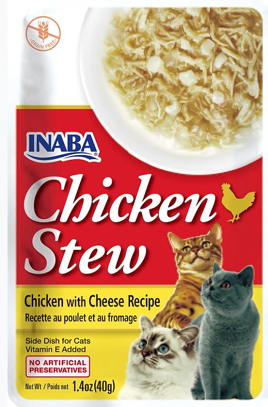 Inaba Chicken Stew Chicken with Cheese Recipe Side Dish for Cats 1.4oz