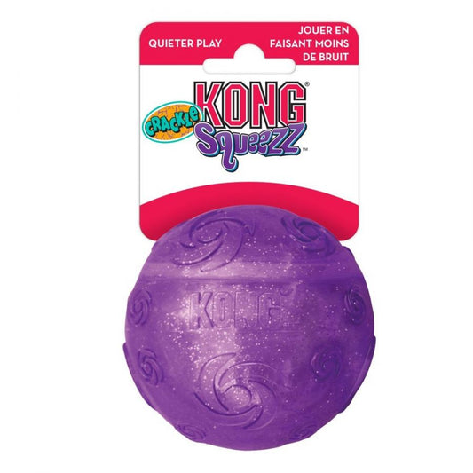 KONG Squeezz Crackle Ball Dog Toy, Assorted, Medium