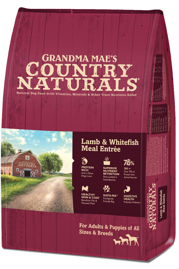 Grandma Mae's Country Naturals Dry Dog Food 14lb Lamb and Whitefish