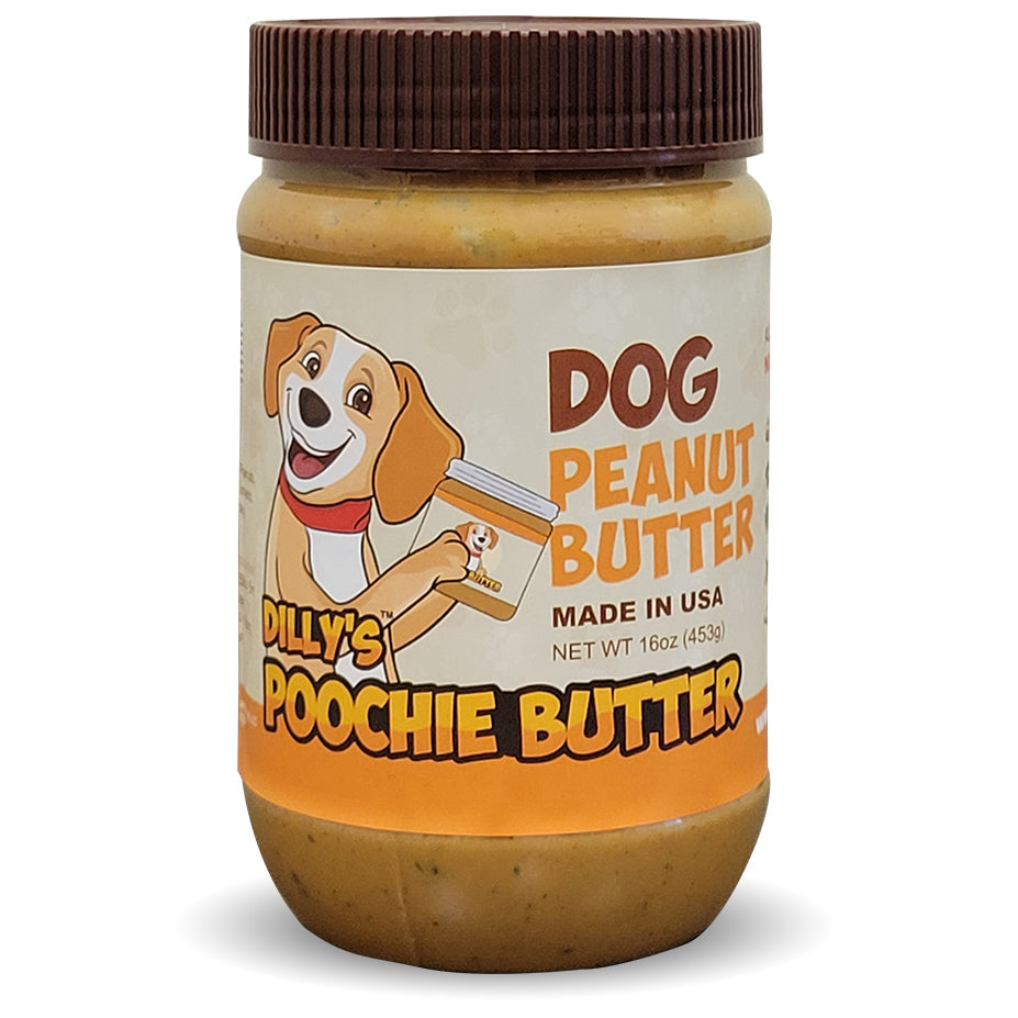 Dilly's Poochie Butter Dog Peanut Butter, 16oz Jar