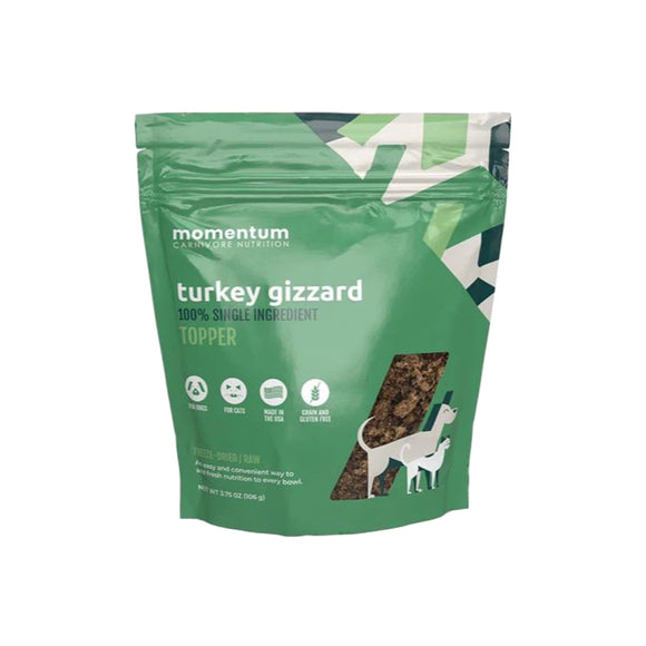 Momentum Dog Freeze Dried Food Topper 3.75oz Turkey Gizzard