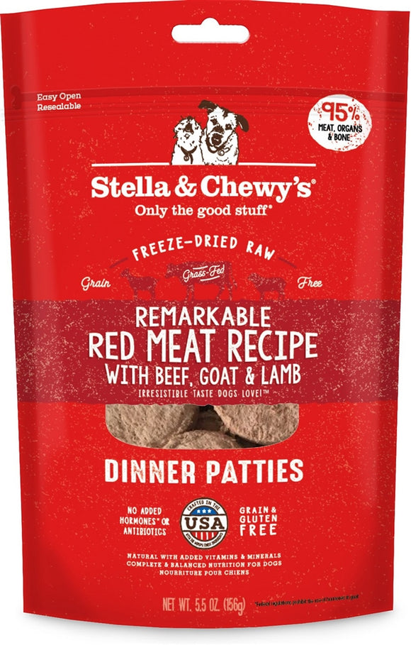 Stella & Chewy's 5.5 oz Dog Freeze Dried Dinner Red Meat Treats