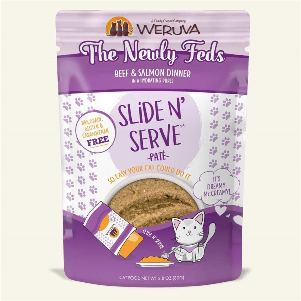 Weruva Pate 2.8oz Slide N Serve Pouch Cat food Newly Feds