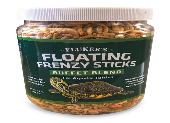 Flukers 91197701351 11.5 oz Floating Frenzy Sticks Buffet Blend for Aquatic Turtles