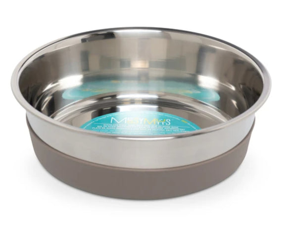 Messy Mutts 628043606661 Stainless Steel Dog Bowl with Nonslip Bottom  Large