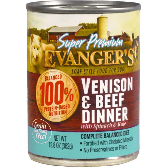 Evangers 077627201042 12.8 oz Venison & Beef Dinner Dog Food