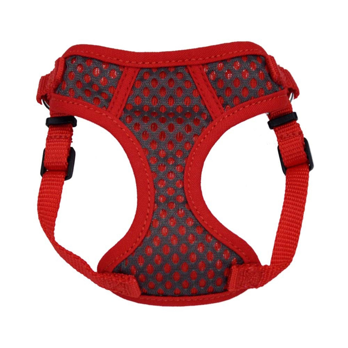 Coastal Pet Products Comfort Soft Sport Wrap 06484 GYRXSM 5/8 Inch Nylon Adjustable Dog Harness, X-Small, 16 - 19 Inch Girth, Grey with Red