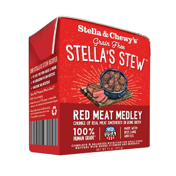 Stella & Chewy's 11 oz Red Meat Medley Food Topper for Dog&#44; Case of 12