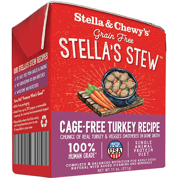 Stella & Chewey 11 oz Dog Stew Cage Free Turkey Wet Food