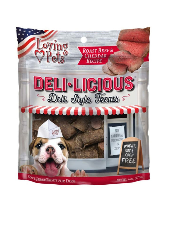 Loving Pets 6 oz Deli-Licious Roast Beef & Cheddar Recipe Dog Treat