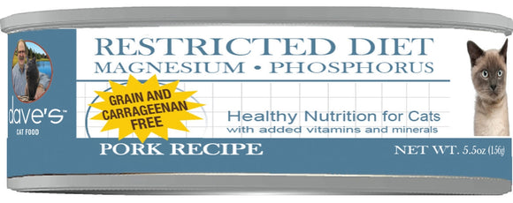 Daves 5.5 oz Restricted Diet Magnesium Chicken Pate Recipe Gravy for Cat