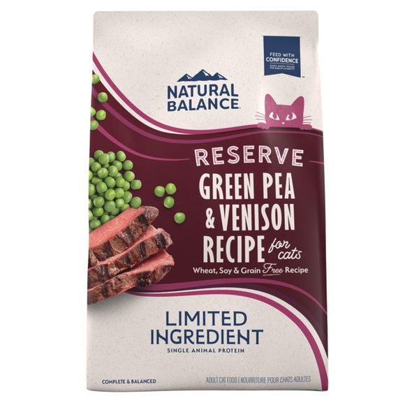 Natural Balance 4 lbs LID Reserve Dry Green Pea & Venison Cat Food