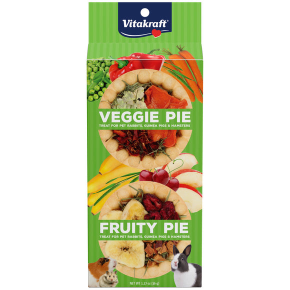 Vitakraft Dried Veggies and Fruits 2 Pieces Pie-Shaped Small Pets Treat