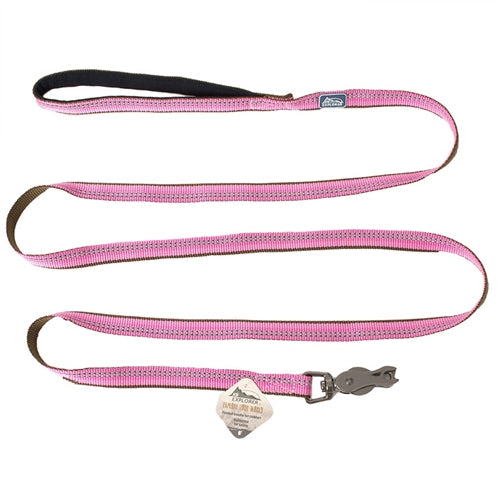 Coastal Pet Products 76484364396 0.625 in. x 6 ft. K9 Explorer Reflective Leash with Scissor Snap - Rosebud Pink