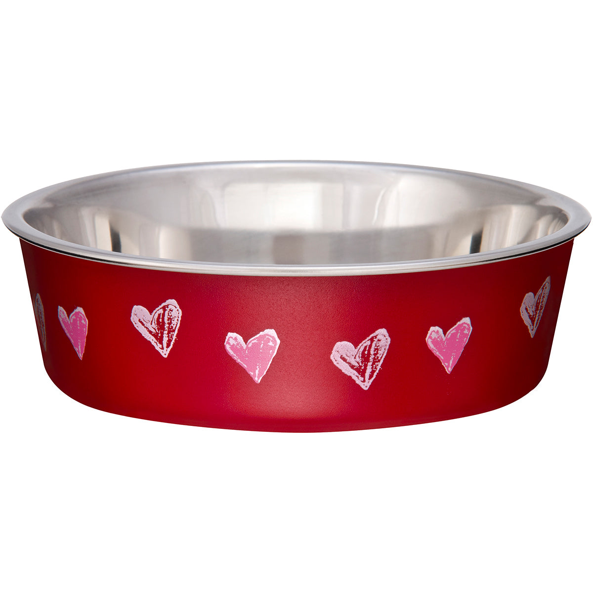 Bella Bowl Designer, XS-Hearts, Valentine Red