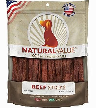 Natural Value Soft Chew Healthy Dog Treats  Beef Sticks. 14 Oz.