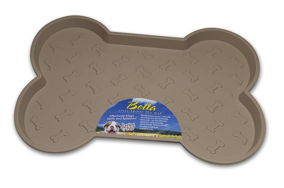 Bella Spill-Proof Bone Shaped Dog Feeding Mat  23.5  x 17.5
