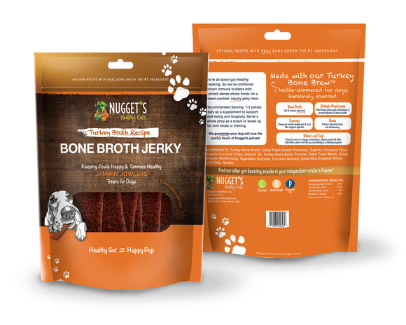 Nuggets Healthy Bone Broth Jowler Jerky 10oz Turkey