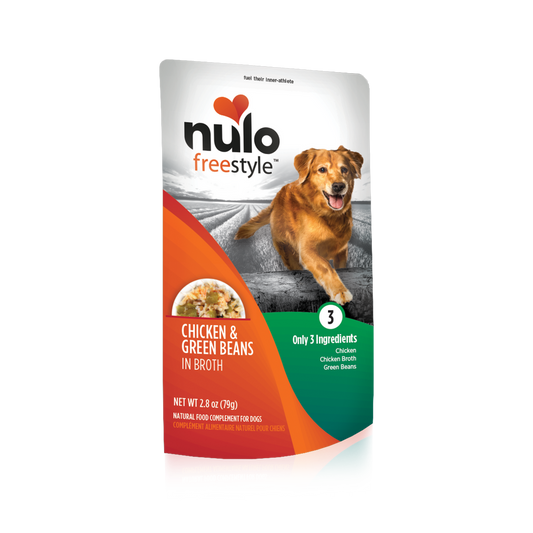 Nulo Freestyle Grain Free Dog Food Pouch 2.8oz Chicken and Green Beans