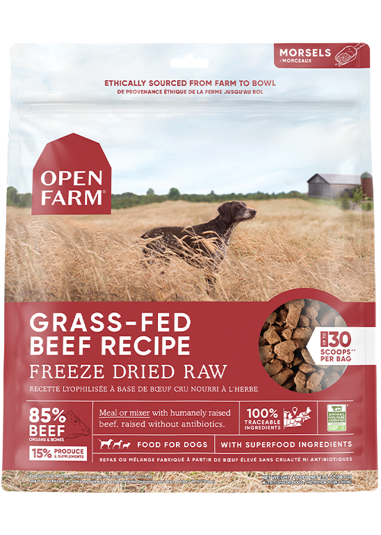 Open Farm Freeze Dried Grassfed Beef Dog food 3.5oz