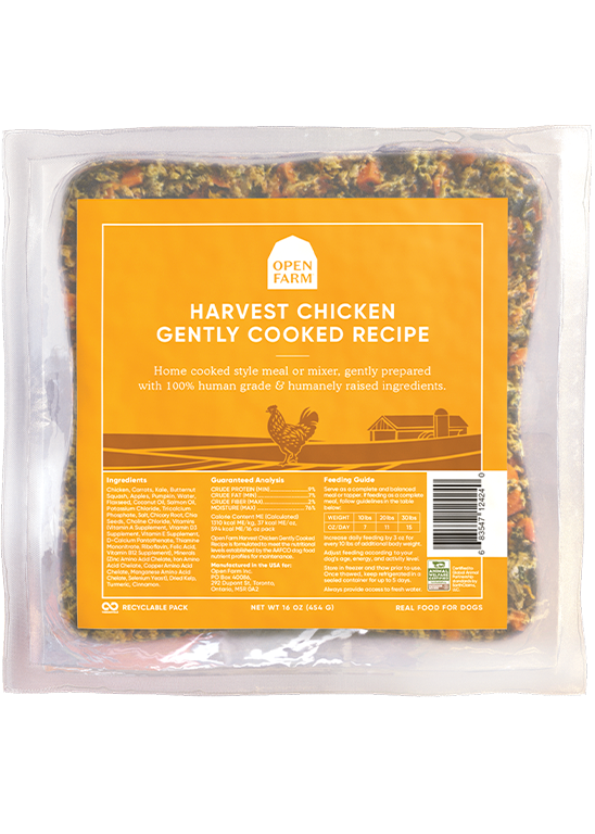 Open Farm Frozen Gently Cooked Dog Food 16oz Chicken