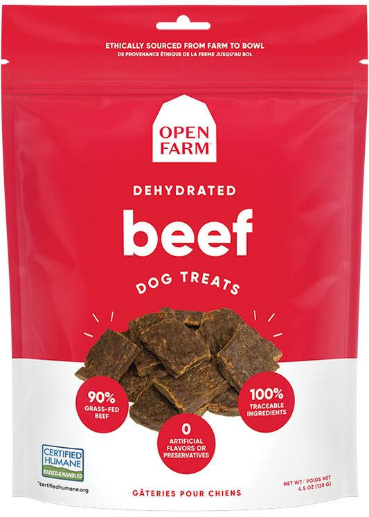 Open Farm Dehydrated Dog treats 4.5oz Beef