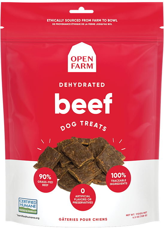 Open Farm Dehydrated Dog treats 4.5oz Beef