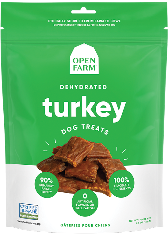 Open Farm Dehydrated Dog treats 4.5oz Turkey