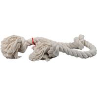 Mammoth Flossy Chews 3 Knot Rope Tug Dog Toy  White  X-Large  36