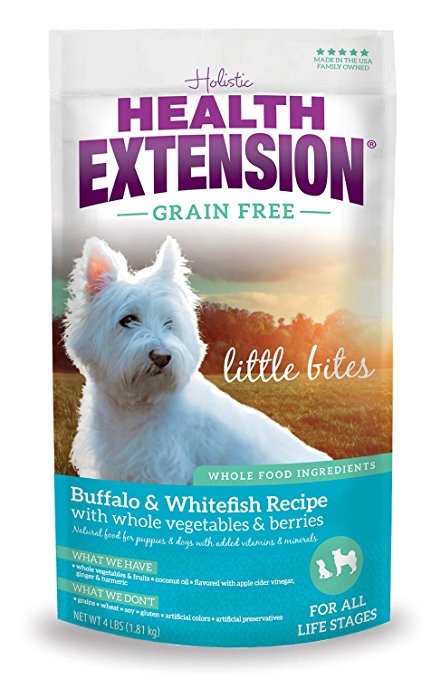 Health Extension 587174 Grain-Free Buffalo and Whitefish Little Bites Pet Food Formula, 10 lb/One Size
