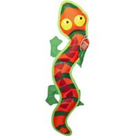 Outward Hound Fire Biterz Gecko Plush Interactive Dog Toy  Orange  Large