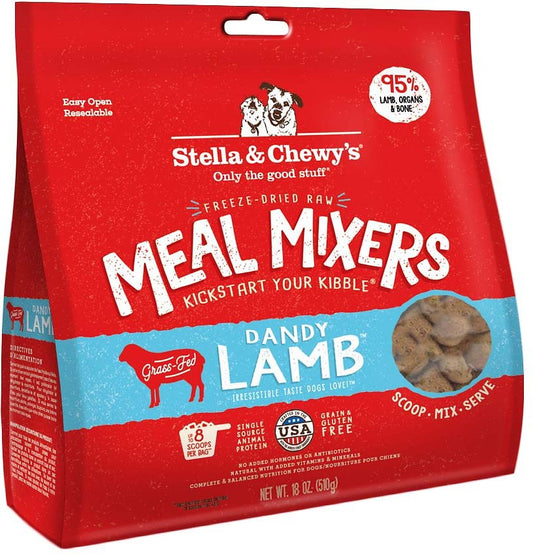 Stella & Chewy's Dandy Lamb Meal Mixers Freeze-Dried Dry Dog Food, 18 oz.