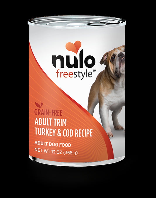 Nulo FreeStyle Grain-Free Adult Trim Turkey & Cod Wet Dog Food, 13 oz (Case of 12)