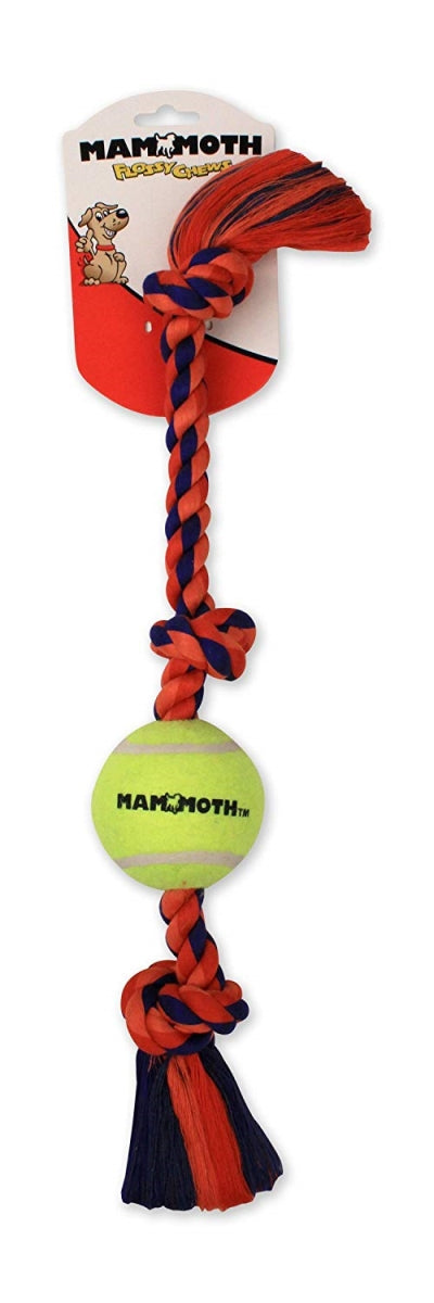 Mammoth Flossy Chews 3 Knot Rope Tug Dog Toy, Multi-colored