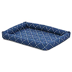 Quiet Time Ashton Blue Bolster Dog Bed 24in