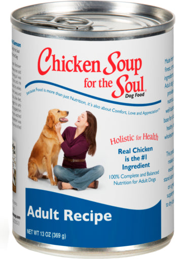 Chicken Soup for the Soul Chicken  Duck & Turkey Flavor Pate Wet Dog Food   13 oz. Cans (12 Count)