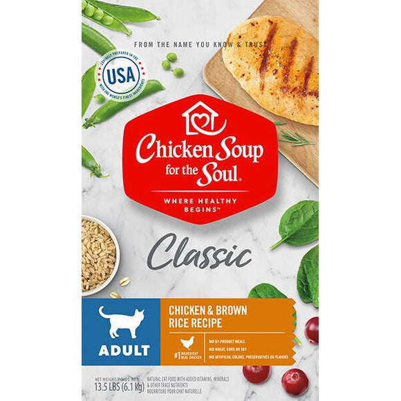 Chicken Soup Adult Cat - Chicken & Brown Rice Recipe Cat 13.5lb
