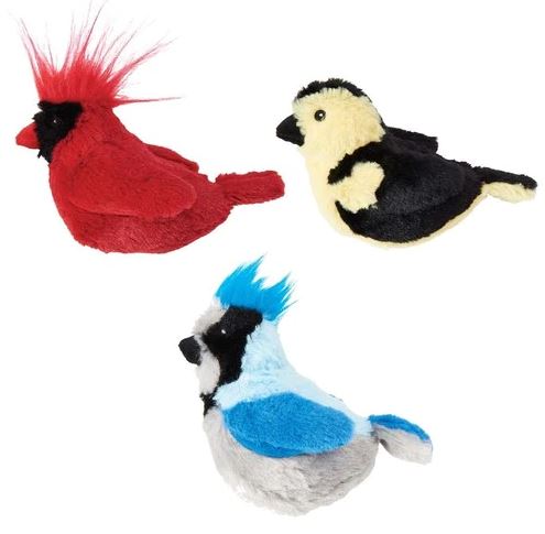 spot song birds catnip cat toy with sound  assorted
