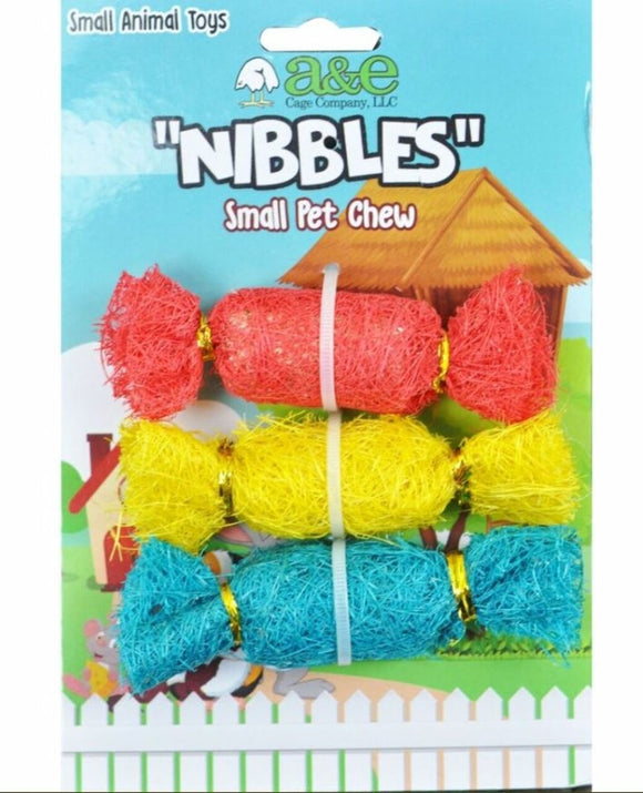 A&E Cage Co Nibbles Candy Loofah Chew Toys