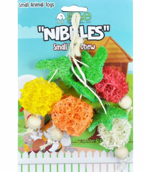 A&E Cage Co Nibbles Fruit Bunch Loofah Chew Toy