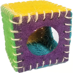 A&E Cage Co Nibblers Loofah Cube for Small Animal Toy - Small