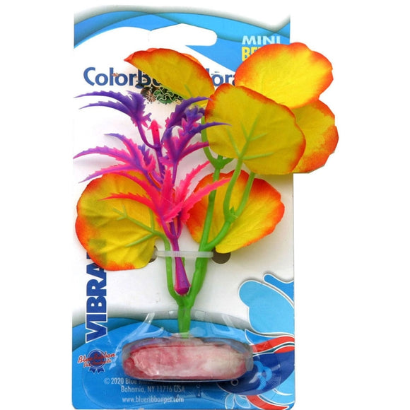 Blue Ribbon Colorburst Florals Broad Lily Leaf Silk Plant - Yellow - Mini