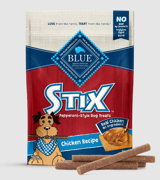 Blue Buffalo Stix Chicken Flavor Soft Treats for Dogs  Whole Grain  5 oz. Bag