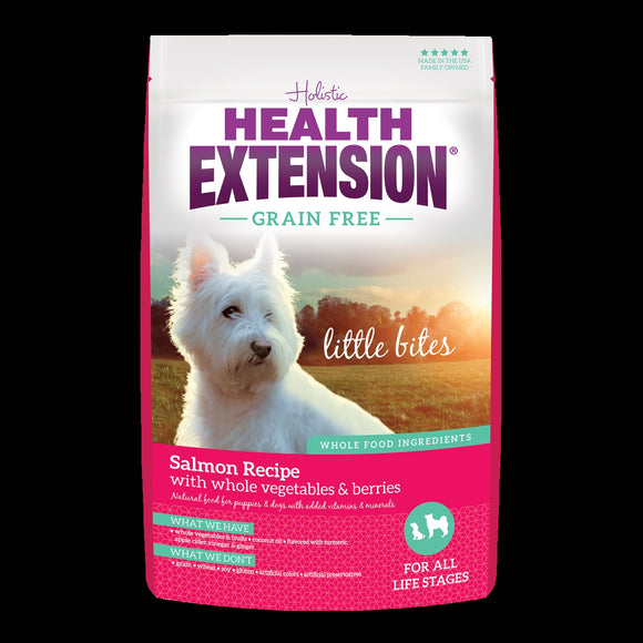 Health Extension 3.5 lbs Grain Free Salmon Little Bites with Whole Vegetables & Berries for Dog